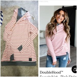 EEUC Ampersand Ave pink stripe doublehood L
